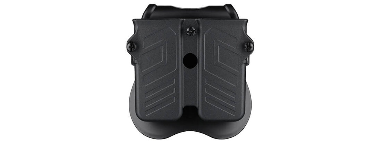 Cytac Hard Shell Universal Double Magazine Pouch (Color: Black) - Click Image to Close