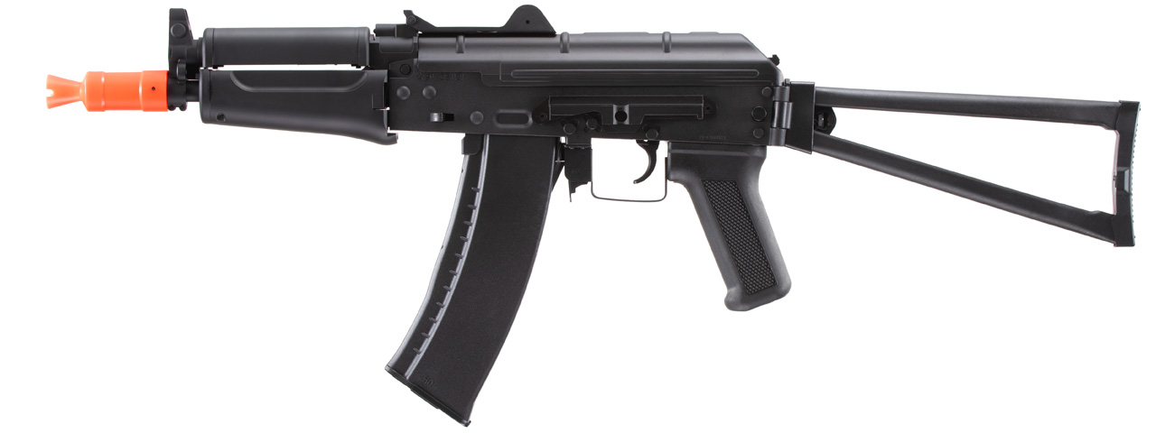 Double Bell AK74U AEG Airsoft AEG w/ Folding Stock (Color: Black) - Click Image to Close