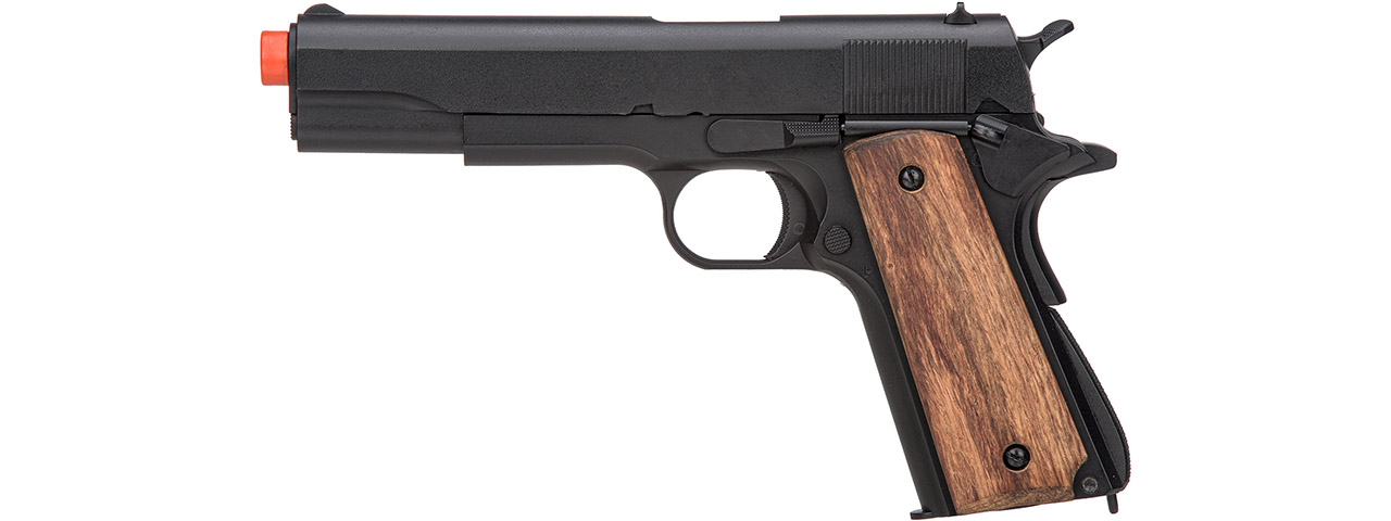 DOUBLE BELL M1911A1 GAS BLOWBACK AIRSOFT PISTOL - LOW VELOCITY(BLACK) - Click Image to Close