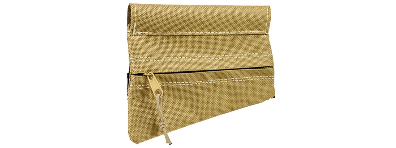 Double Bell AK Triangle Stock Pouch (Color: Tan) - Click Image to Close