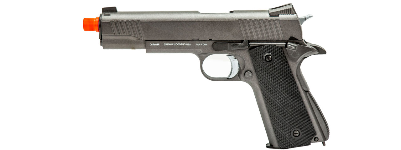 WellFire Tactical 1911 CO2 Gas Blowback Airsoft Pistol (Color: Gun Metal Gray) - Click Image to Close