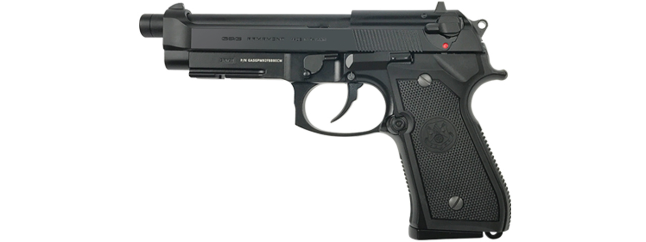 G&G Full Metal M92F Gas Blowback Airsoft M9 Pistol (Color: Black) - Click Image to Close
