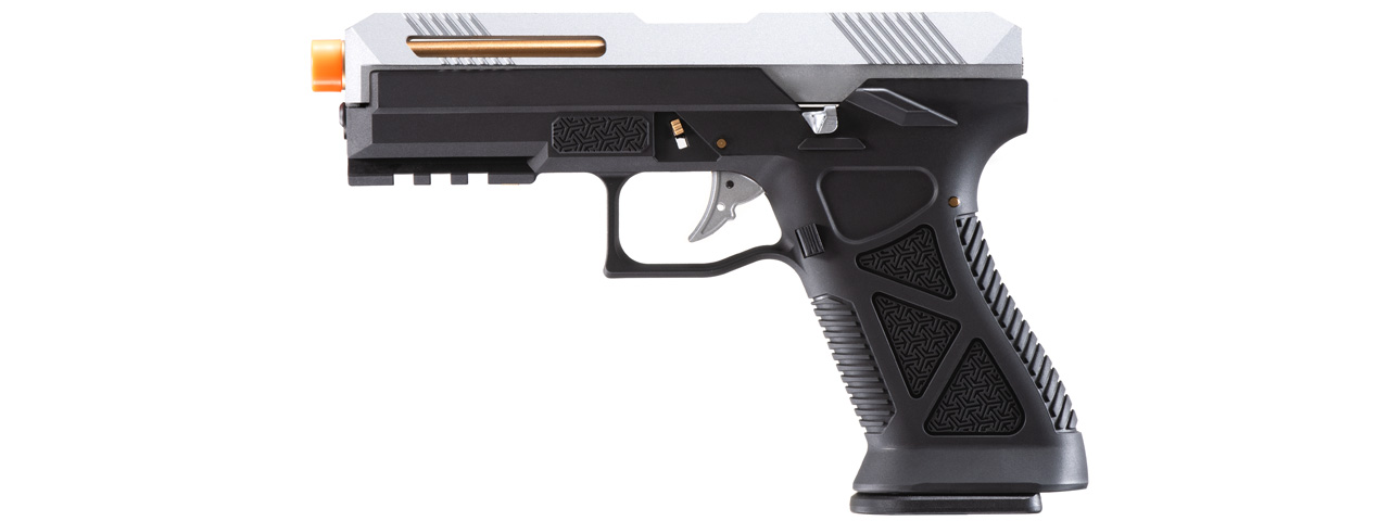 HFC HG-282ASSB Tactical Gas Blowback Pistol (Color: Black / Silver) - Click Image to Close