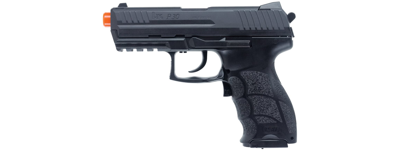 Umarex H&K Licensed P30 Full Size Airsoft Electric Blowback Pistol (Color: Black) - Click Image to Close