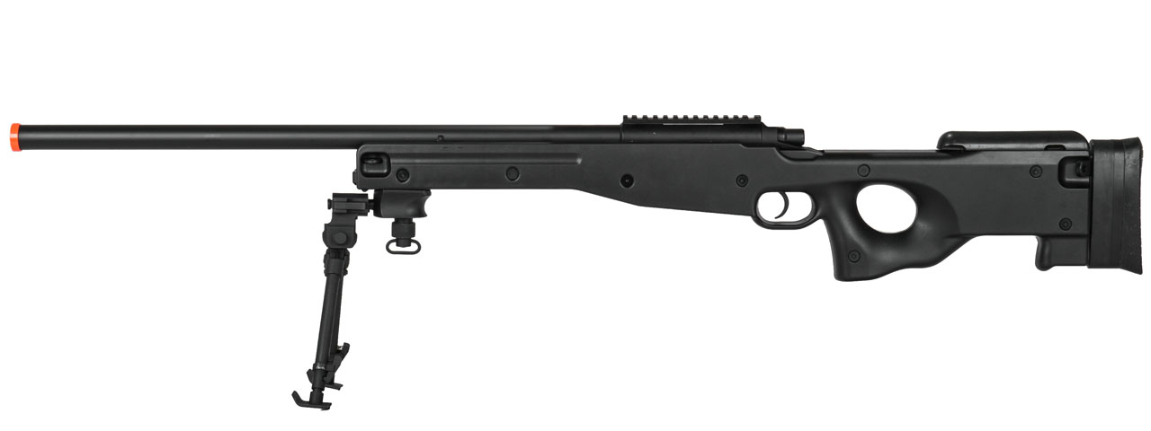 AGM Airsoft MK96 Bolt Action Sniper Rifle w/ Bipod (Color: Black) - Click Image to Close