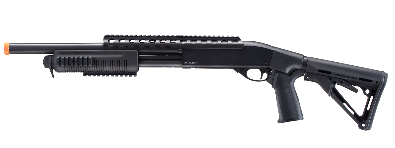 Atlas Custom Works IU-SXR2 Tactical Pump Shotgun w/ Adjustable Stock (Black) - Click Image to Close