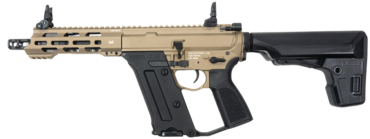 KWA Ronin Tactical AEG 2.5+ TK.45C2 Airsoft AEG (Color: Flat Desert Earth) - Click Image to Close