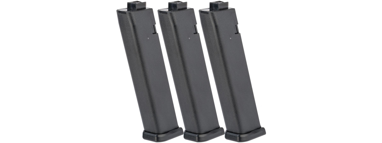 KWA 80 Round Mid-Cap Magazines for QRF MOD.2 Airsoft AEG Pack of 3 (Color: Black) - Click Image to Close