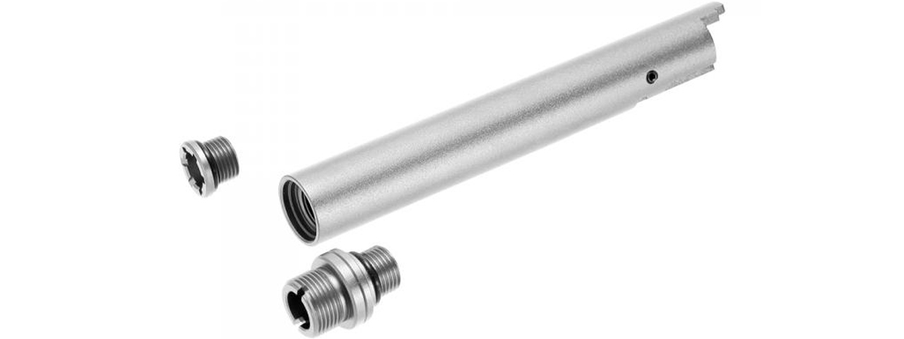 Laylax Hi-Capa 5.1 Non-Recoiling 2-Way Outer Barrel (Color: Silver) - Click Image to Close