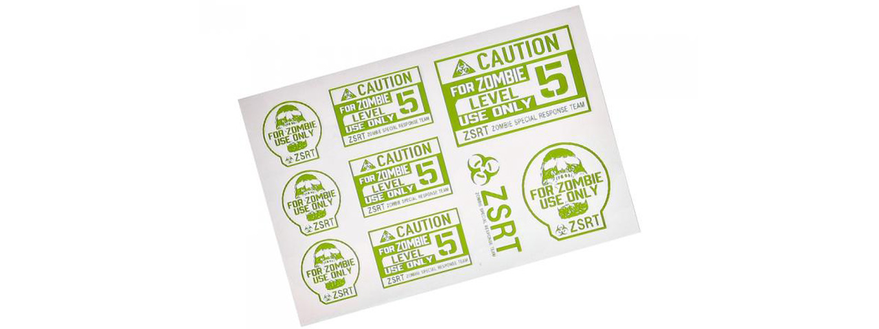 Laylax Zombie Special Response Team Level 5 Cutting Stickers (1x Piece) - Click Image to Close