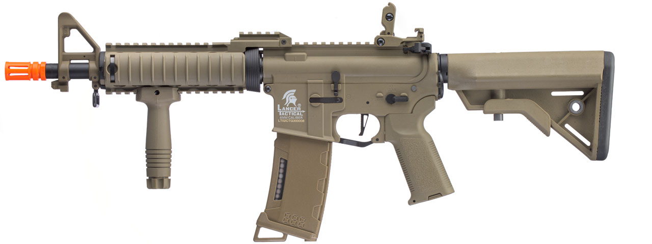 Lancer Tactical Gen 3 MK18 Mod 0 Nylon Polymer M4 Airsoft AEG Rifle (Color: Tan) - Click Image to Close