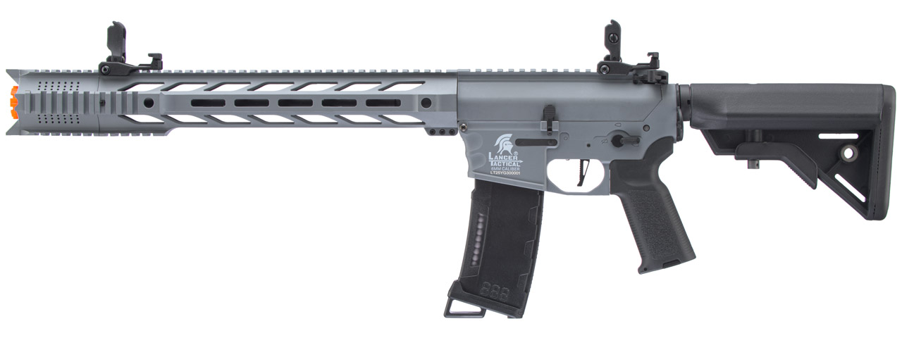 Lancer Tactical Gen 3 Interceptor SPR Airsoft M4 AEG Rifle (Color: Gray) - Click Image to Close