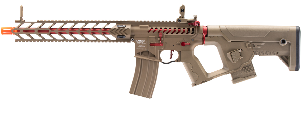 Lancer Tactical Enforcer Night Wing Skeleton AEG w/ Alpha Stock (Tan) - Click Image to Close