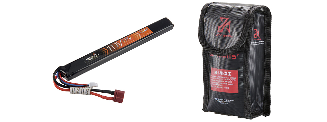 Lancer Tactical 11.1v 1000mAh 15C Stick LiPo Battery (Deans Connector) - Click Image to Close