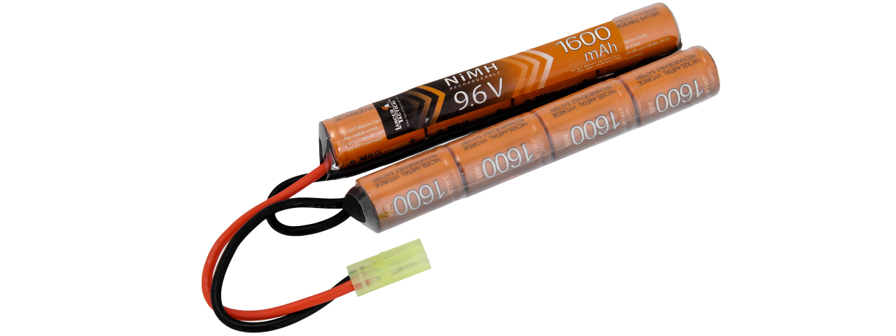 Lancer Tactical Airsoft NiMH 9.6v 1600 mAh Nunchuck Battery - Click Image to Close