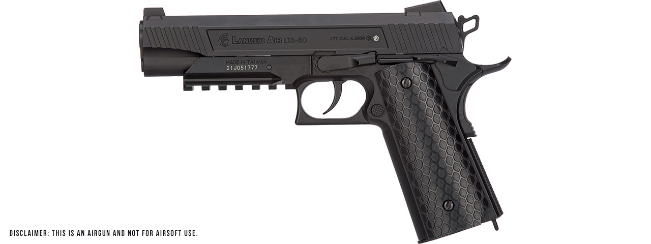 Lancer Air Cobra LTA-50B CO2 Half-Blowback 4.5mm Airgun (Color: Black) - Click Image to Close