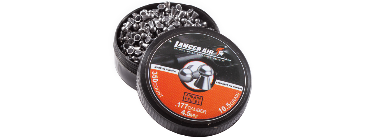 Lancer Tactical 350 Count 0.177 Caliber 10.5 Gram Air Gun Pellets (4.5mm Domed) - Click Image to Close