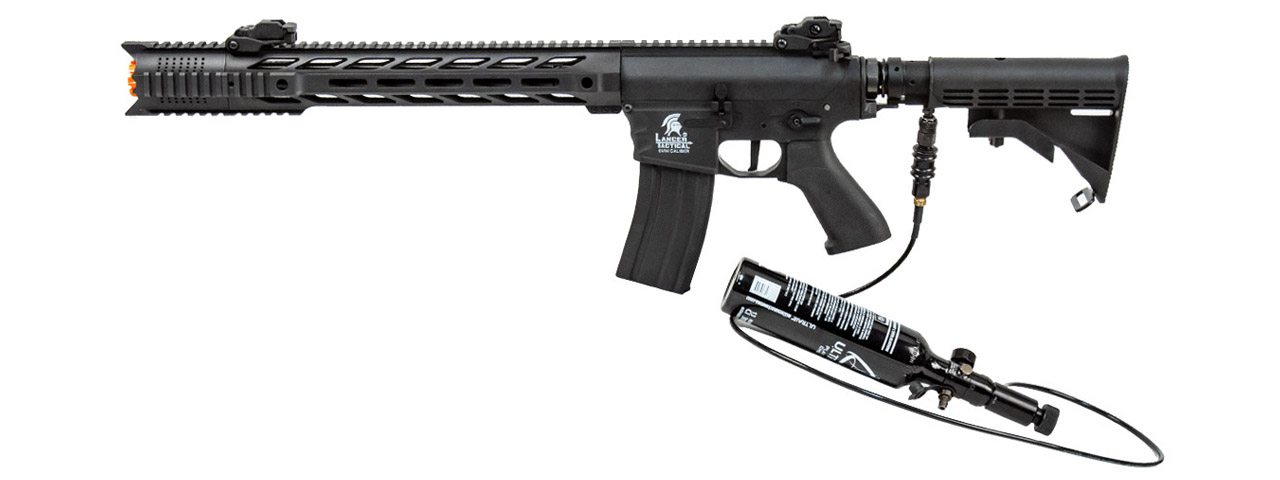 Lancer Tactical External Line Legion HPA M4 Airsoft Rifle High Velocity (Color: Black) - Click Image to Close