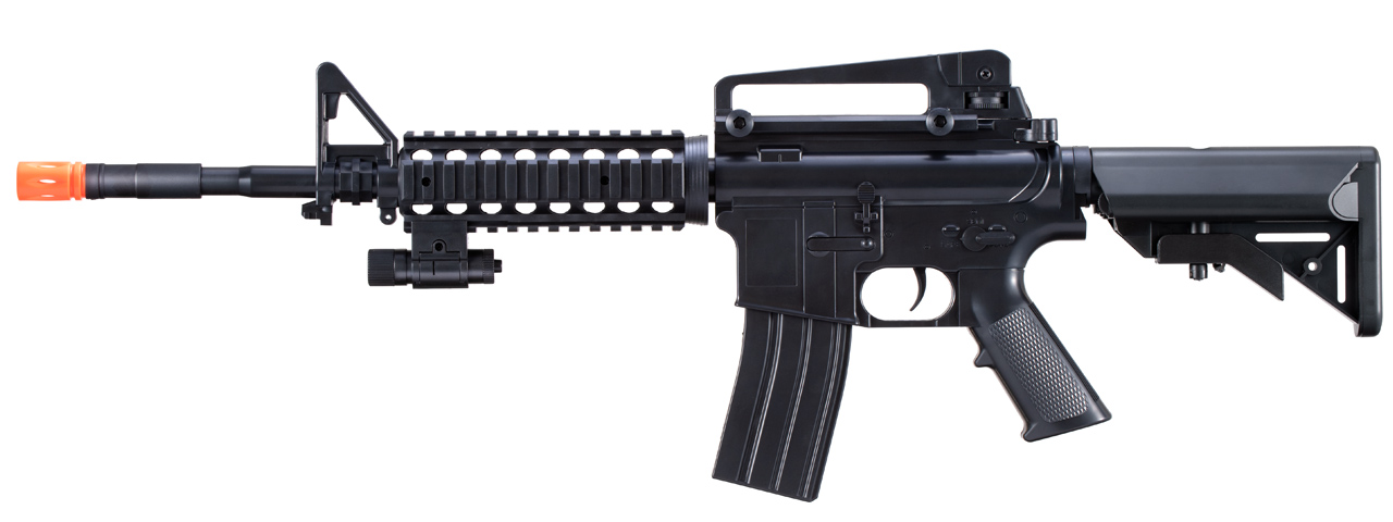 UK Arms M-16B Spring Operated Rifle with Laser Sight (Color: Black) - Click Image to Close