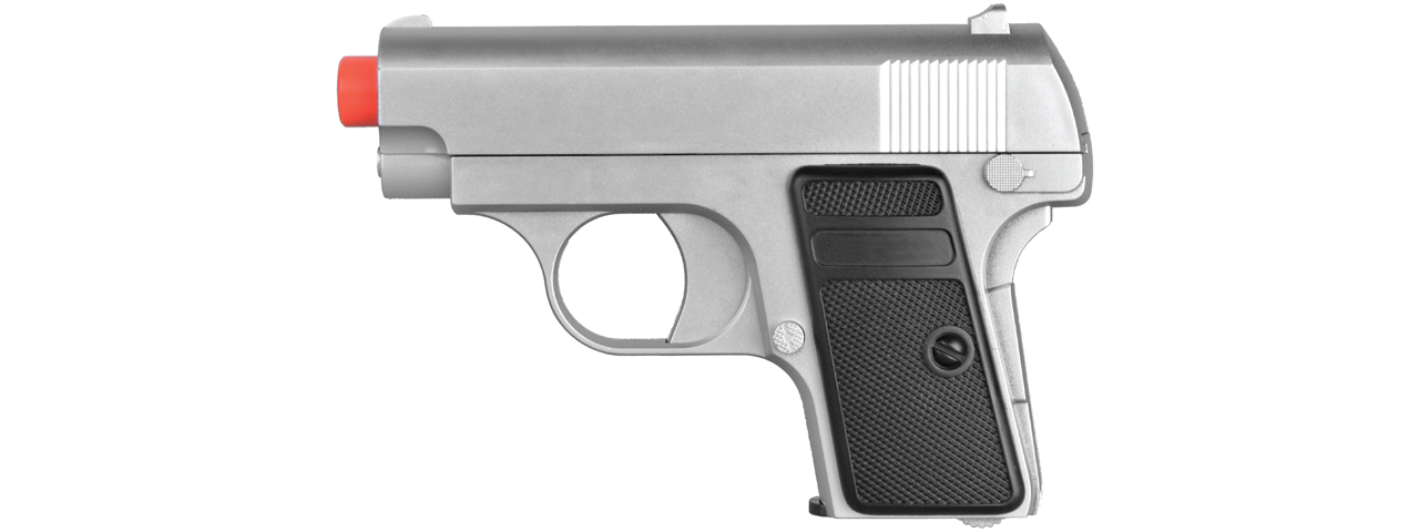 Lancer Tactical M222 Spring Powered Airsoft Pistol (Color: Silver) - Click Image to Close