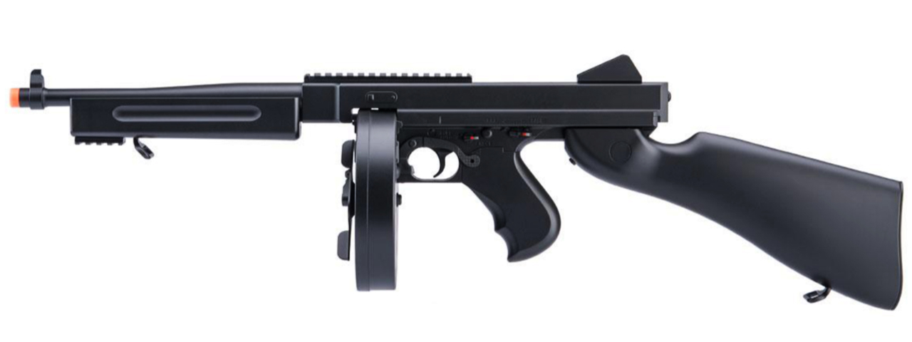 M811 DOUBLE EAGLE M1A1 AEG AIRSOFT TOMMY GUN RIFLE (BLACK) - Click Image to Close