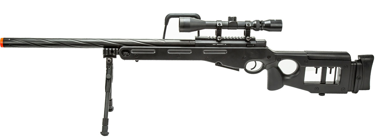 WellFire SV98 Bolt Action Airsoft Sniper Rifle w/ Scope and Bipod (Color: Gray) - Click Image to Close