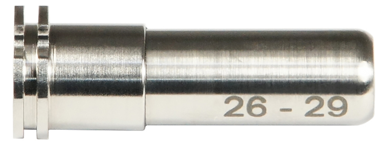 Maxx Model CNC Titanium Adjustable Air Seal Nozzle 26mm - 29mm for Airsoft AEGs - Click Image to Close