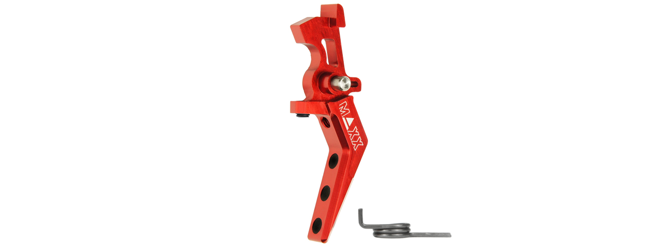 Maxx Model CNC Aluminum Advanced Speed Trigger Style A (Color: Red) - Click Image to Close