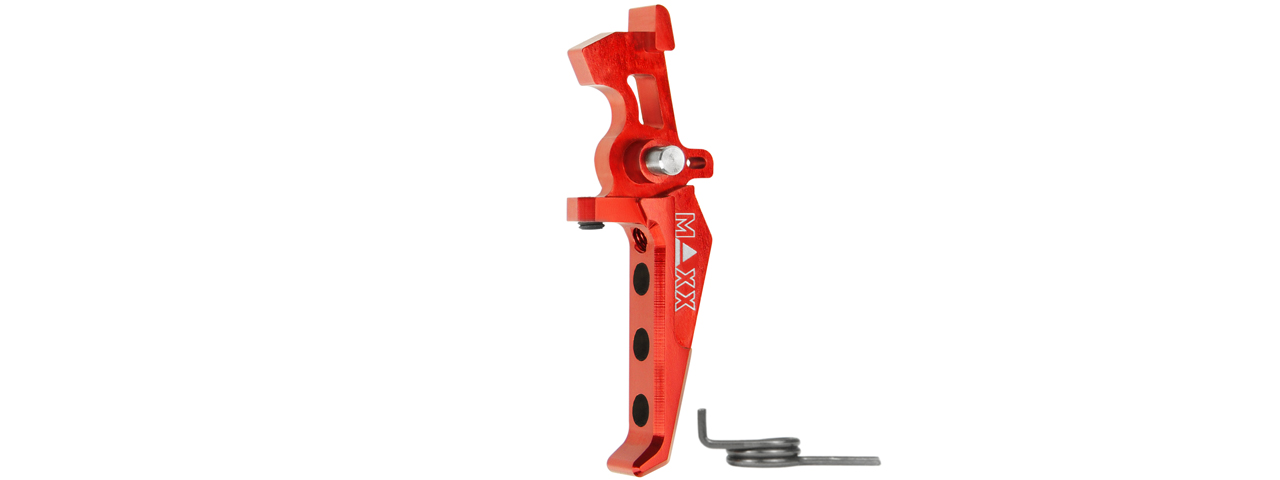 Maxx Model CNC Aluminum Advanced Speed Trigger Style E (Color: Red) - Click Image to Close