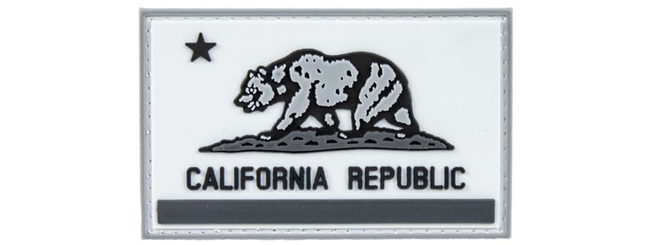 California Republic PVC Morale Patch (Color: Black / Gray) - Click Image to Close