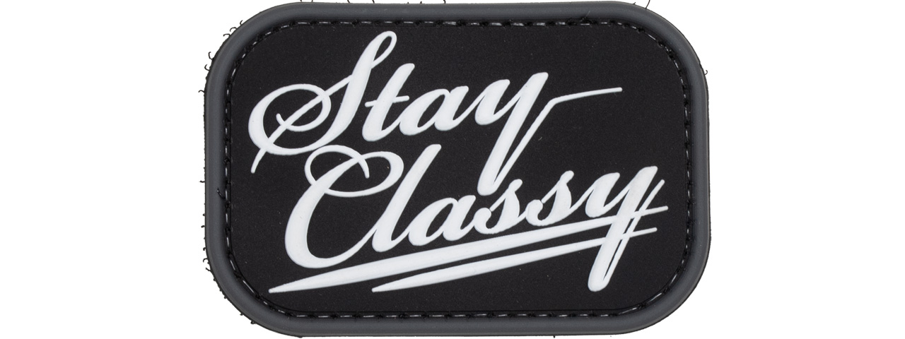 "Stay Classy" Swat PVC Patch (Color: Black) - Click Image to Close