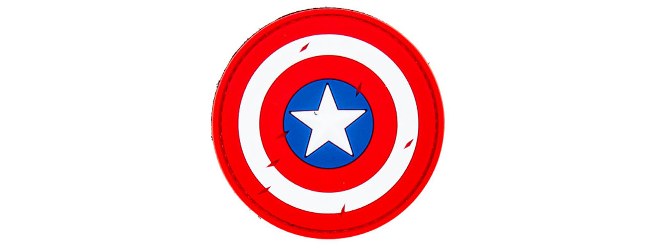 Battle Scarred Captain America Shield PVC Morale Patch - Click Image to Close
