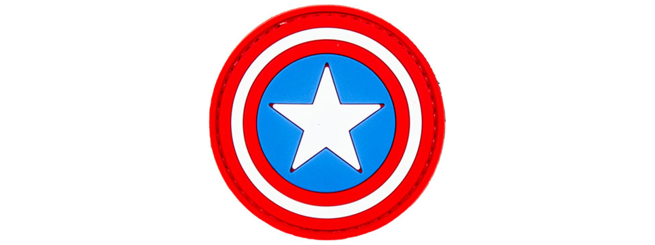 Captain America Shield PVC Morale Patch - Click Image to Close
