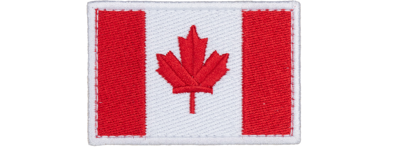 Embroidered Canadian Flag Patch (Full Colors) - Click Image to Close