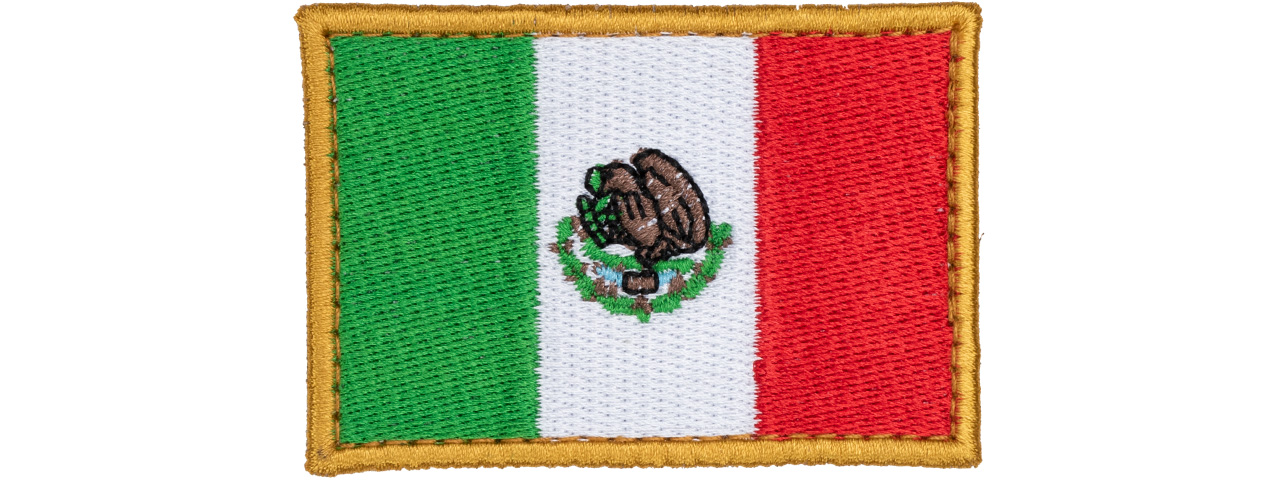 Embroidered Mexican Flag Patch - Click Image to Close
