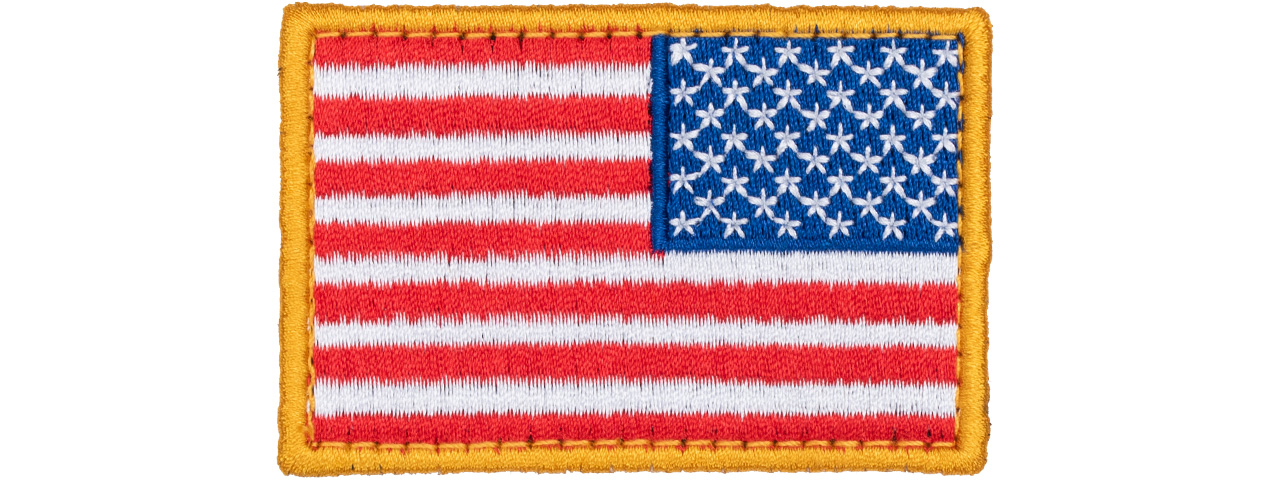 Embroidered Reverse US Flag Patch w/ Full Colors - Click Image to Close