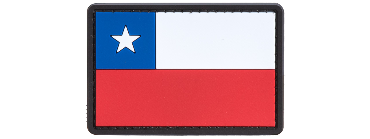 Chile Flag PVC Patch (Color: Red / Blue / White) - Click Image to Close