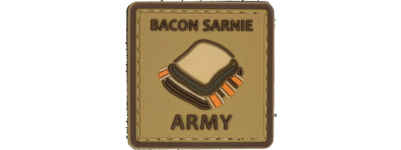 Bacon Sarnie Army PVC Patch (Color: Coyote Tan) - Click Image to Close