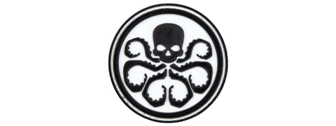 Hydra Logo PVC Morale Patch (Color: Black / White) - Click Image to Close