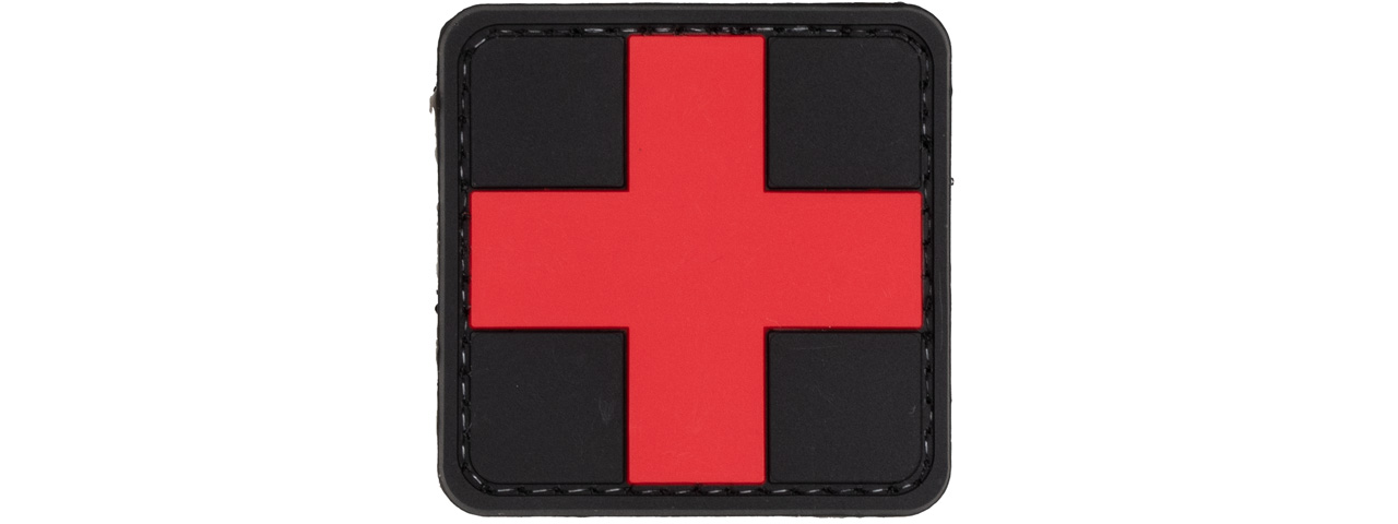 Red Cross Medical PVC Patch (Color: Red and Black) - Click Image to Close