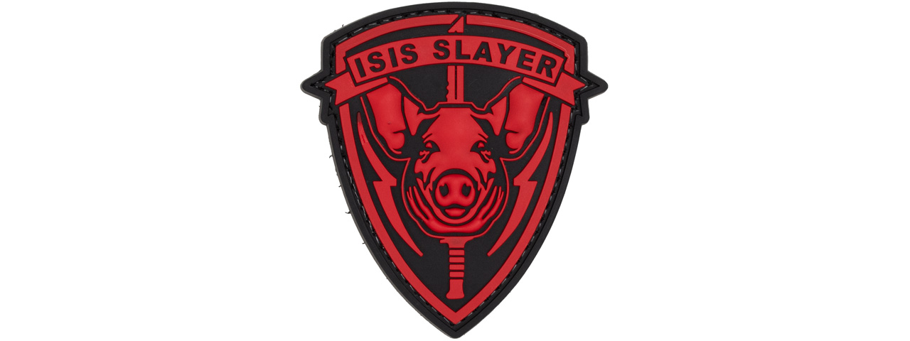 ISIS Slayer Pig PVC Patch (Color: Red) - Click Image to Close