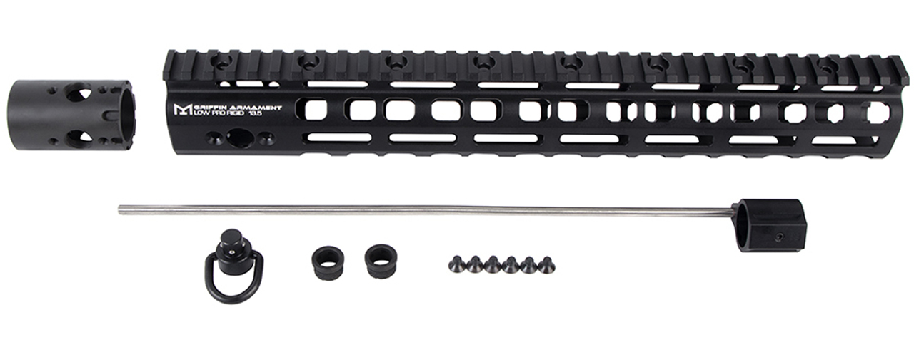 PTS Griffin Armament 13.5" Low Profile Rigid M-LOK Rail (Color: Black) - Click Image to Close