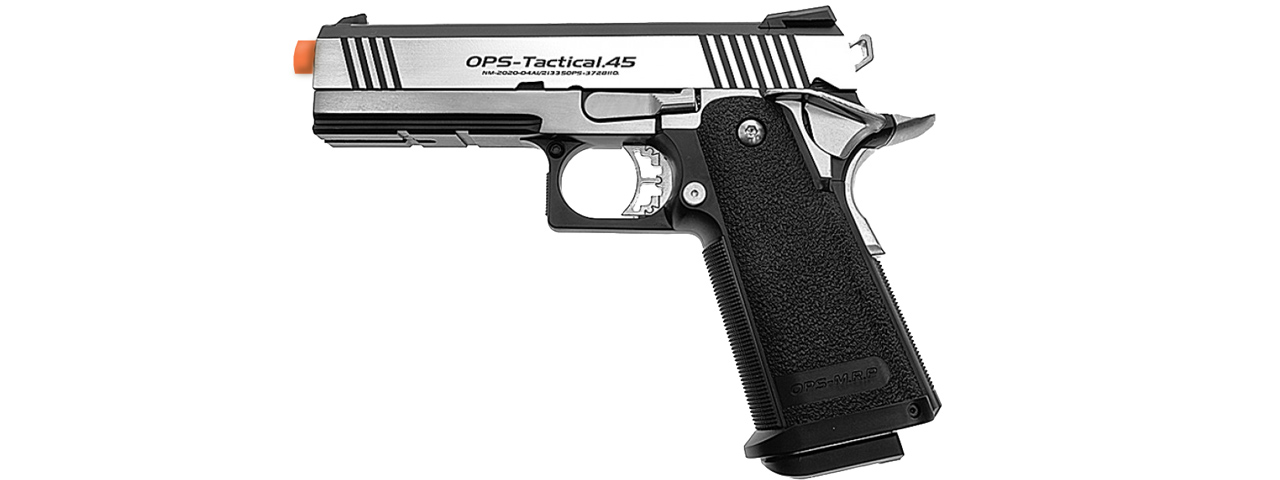 Tokyo Marui Dual Stainless Hi-Capa Custom Gas Blowback Airsoft Pistol (SILVER) - Click Image to Close