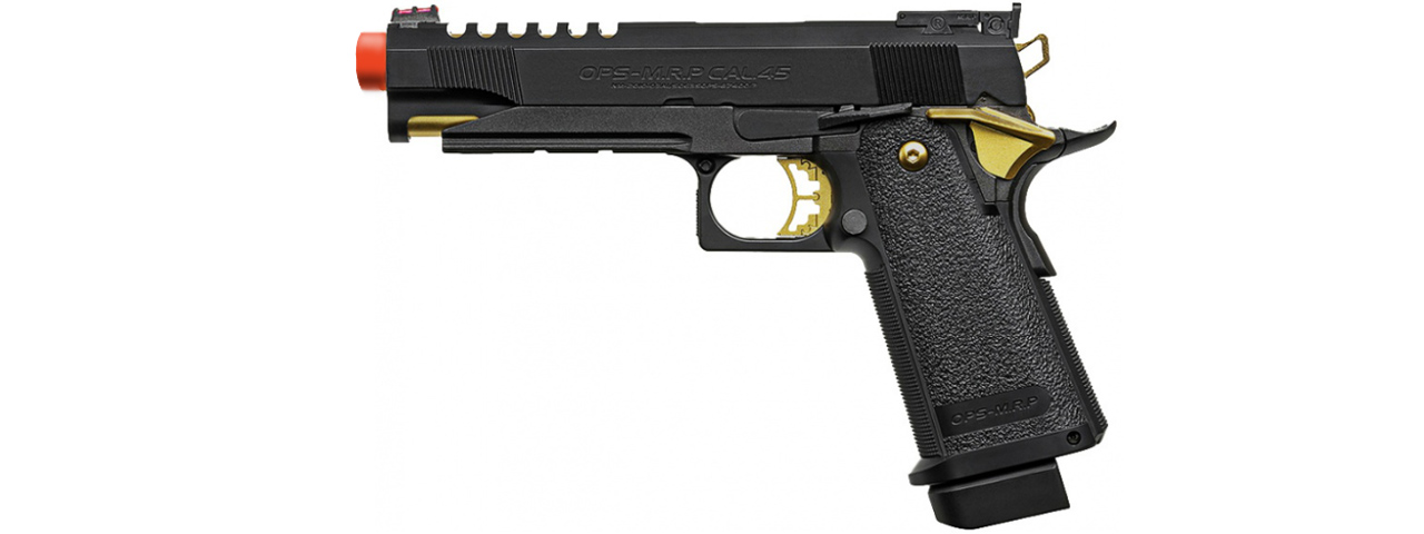 Tokyo Marui Hi-Capa 5.1 Gold Match Custom Gas Blowback Airsoft Pistol (BLACK/GOLD) - Click Image to Close