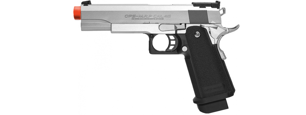 Tokyo Marui Hi-Capa 5.1 Tactical Custom Gas Blowback Airsoft Pistol (SILVER) - Click Image to Close