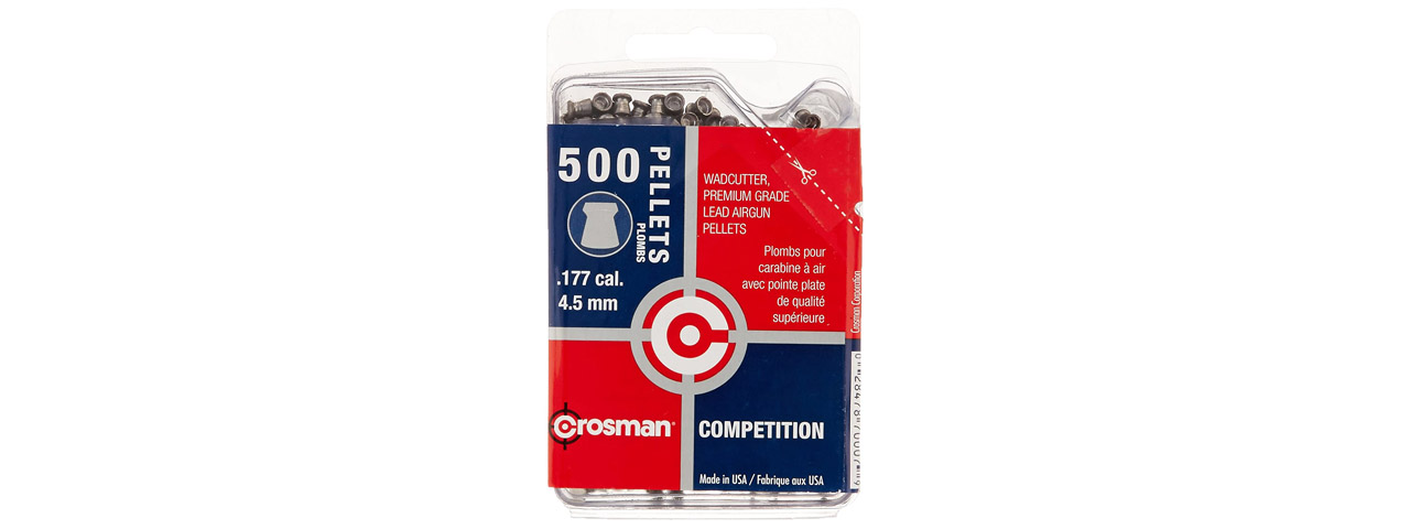 Crosman 500 Count Wadcutter .177 Caliber 7.4 Grain 4.5mm Airgun Pellets - Click Image to Close