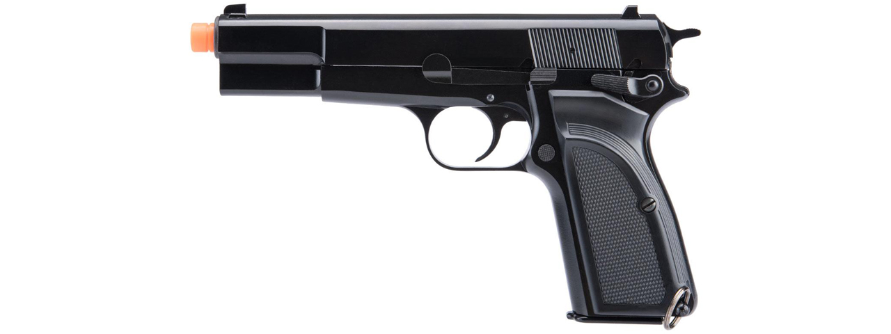 WE Tech Hi-Power Browning MK3 Gas Blowback Airsoft Pistol (Color: Black) - Click Image to Close