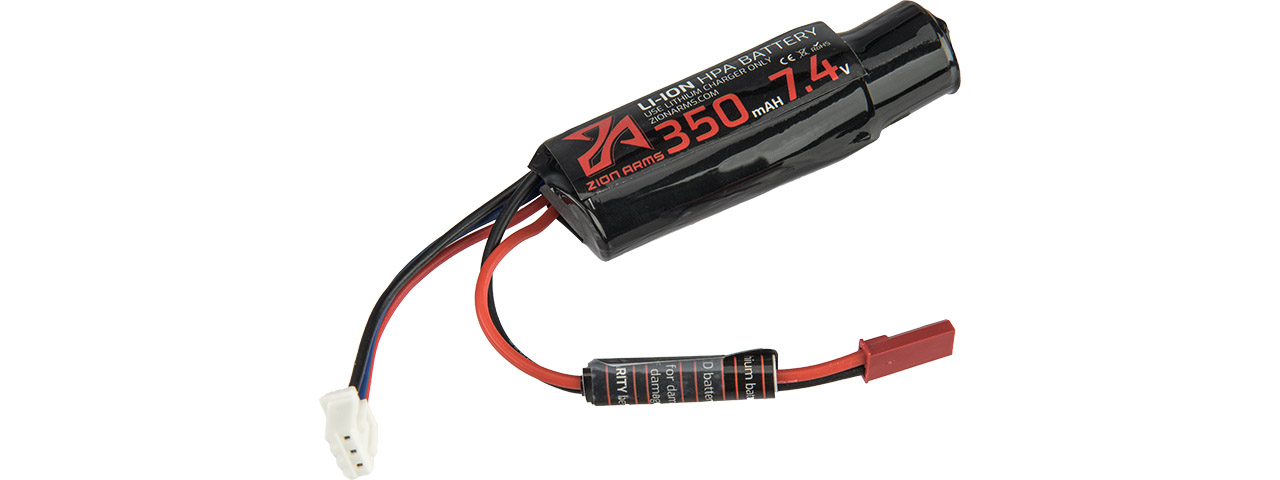 Zion Arms 7.4v 350mAh Lithium-Ion HPA Engine Battery (JST Connector) - Click Image to Close