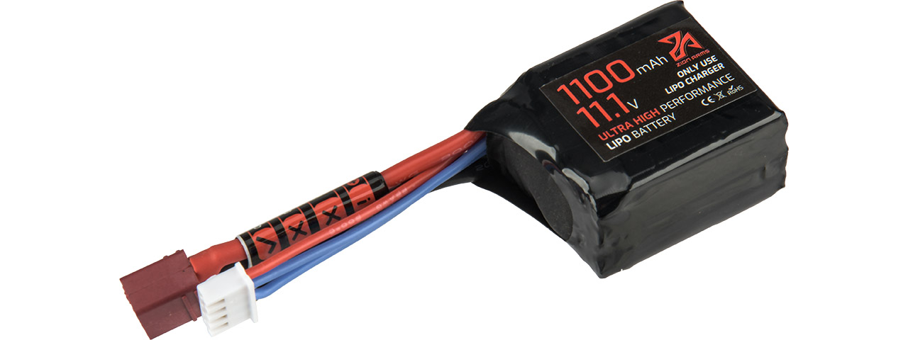 Zion Arms 11.1v 1100mAh Lithium-Ion Brick Type Battery (Deans Connector) - Click Image to Close