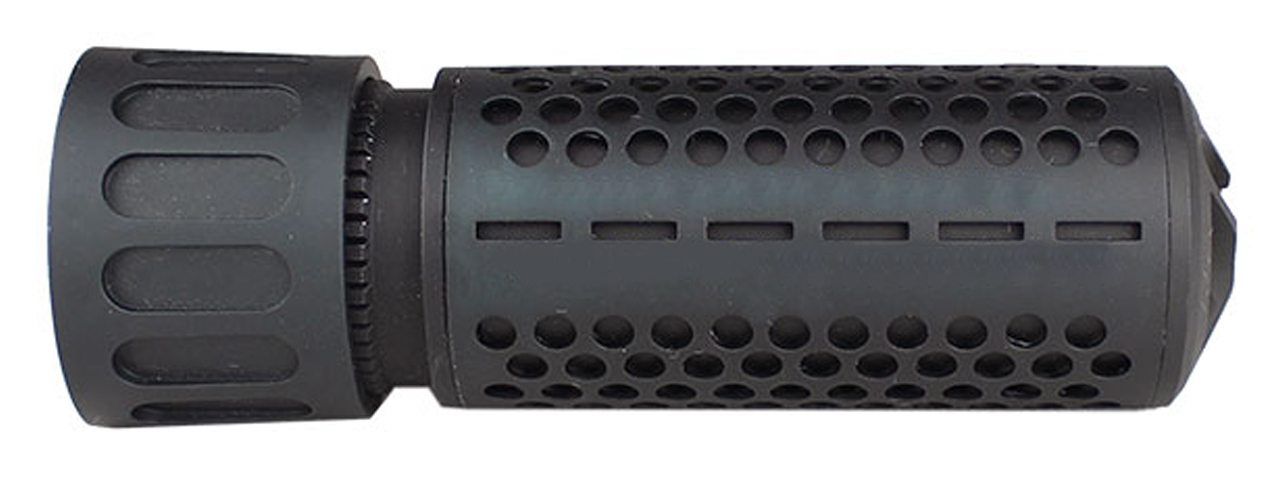 Atlas Custom Works KAC CQB QD Mock Silencer with Flash Hider (Color: Black) - Click Image to Close